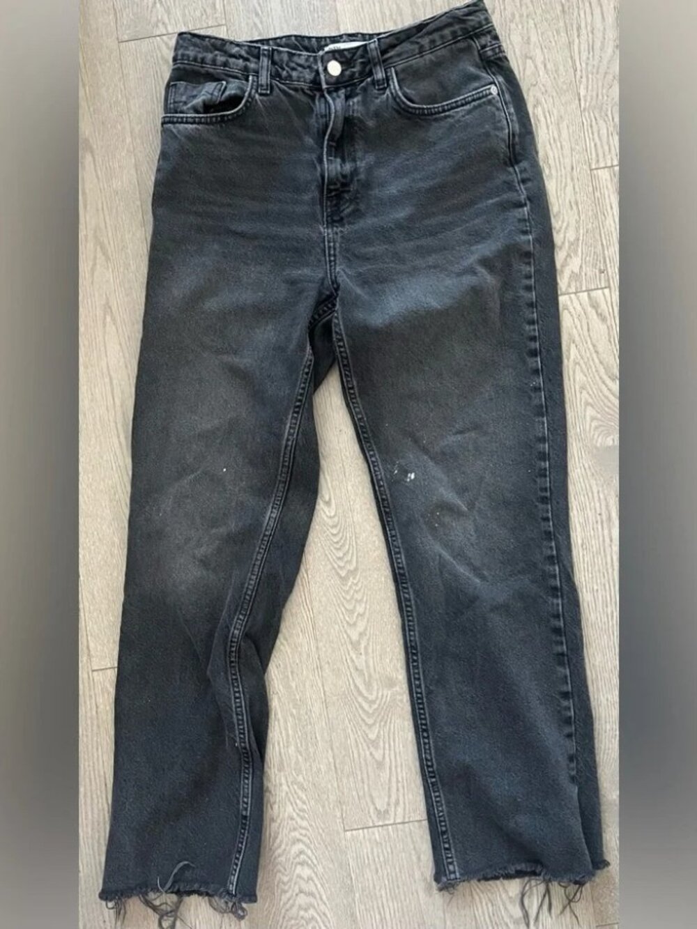 Zara paint splattered denim Women's Charcoal Jeans in size 6